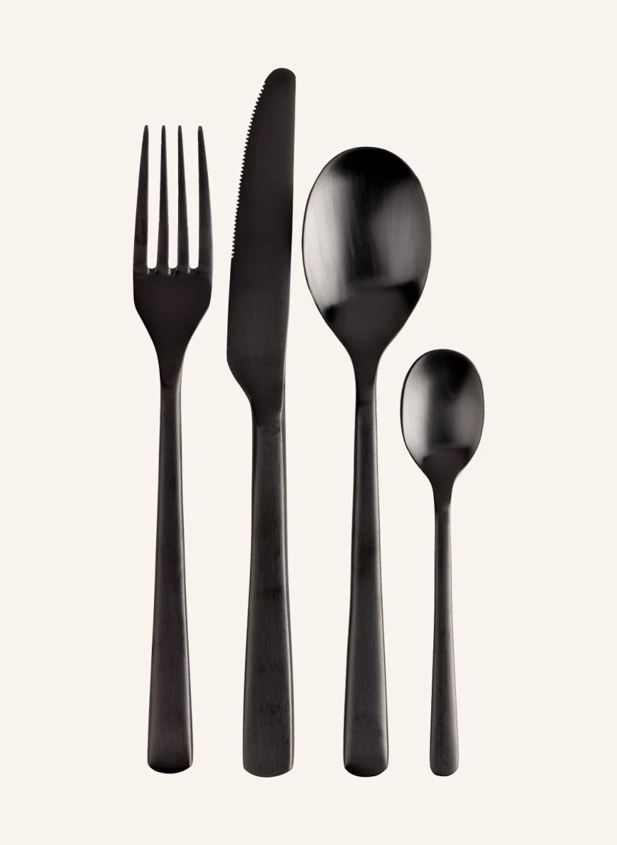 BROSTE COPENHAGEN 16-tlg. Besteck-Set HUNE in schwarz