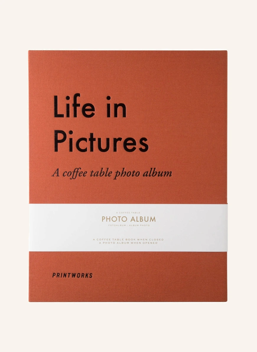 PRINTWORKS Fotoalbum LIFE IN PICTURES in dunkelorange