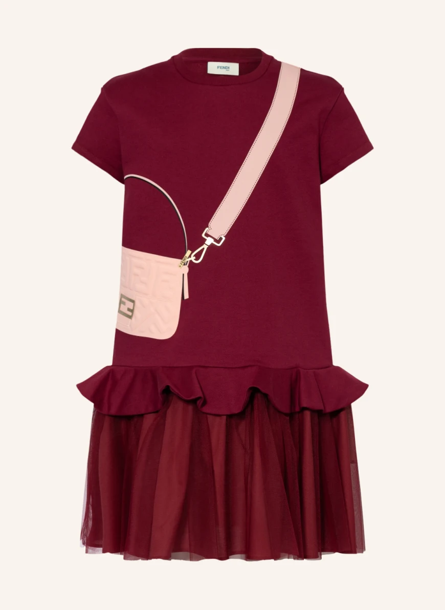 FENDI Kleid in dunkelrot