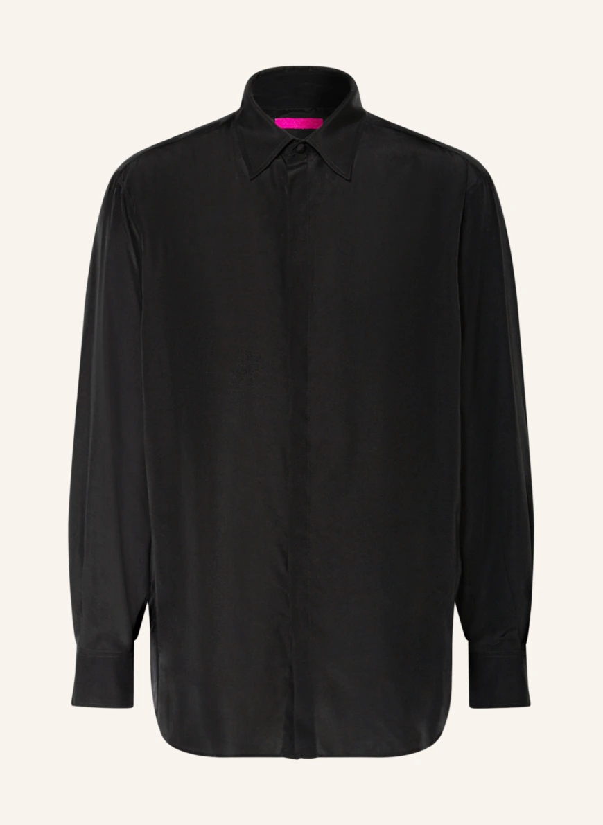 VALENTINO Seidenhemd Regular Fit in schwarz