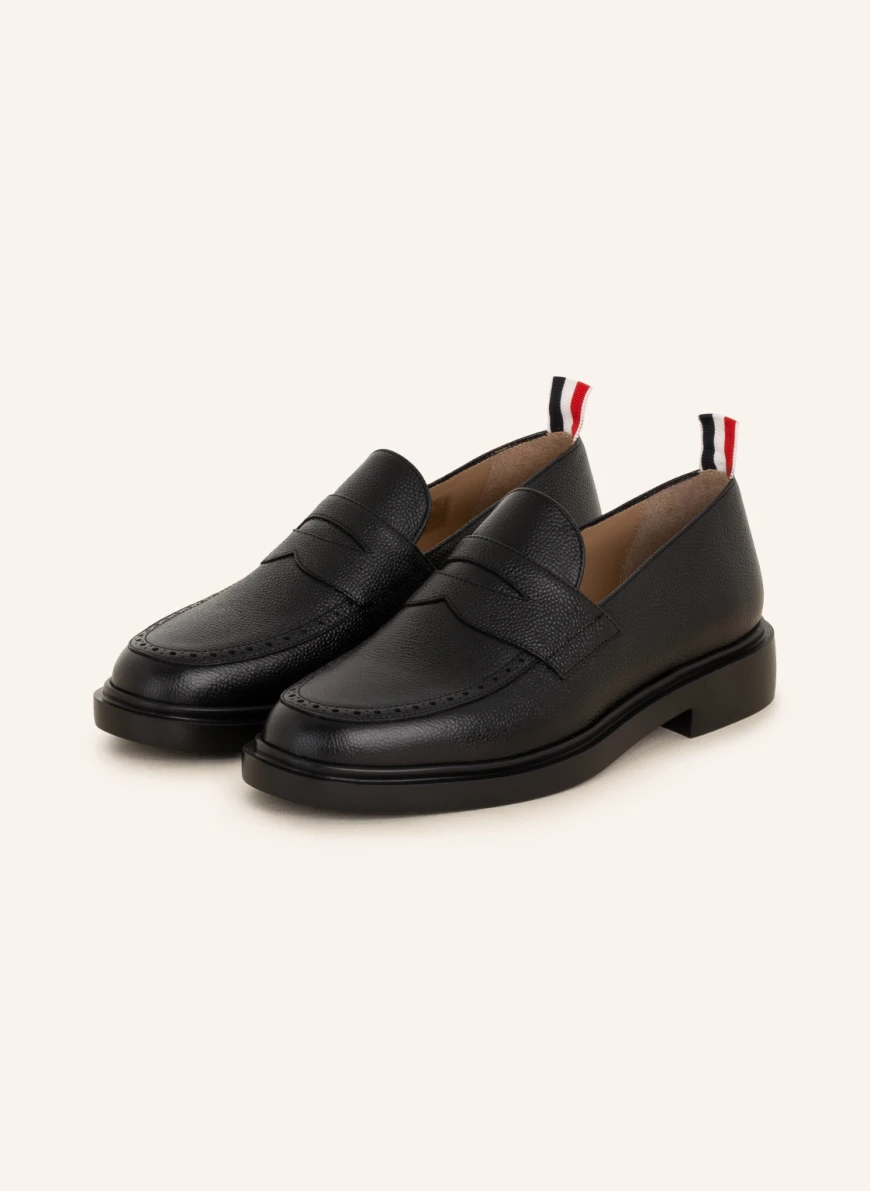 THOM BROWNE. Penny-Loafer in schwarz