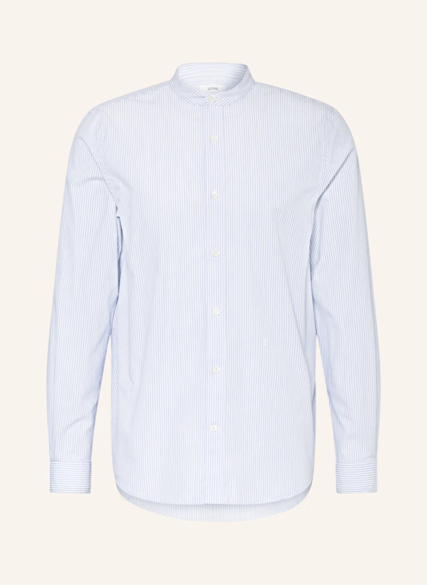 CLOSED Hemd Regular Fit mit Stehkragen in weiss/ hellblau