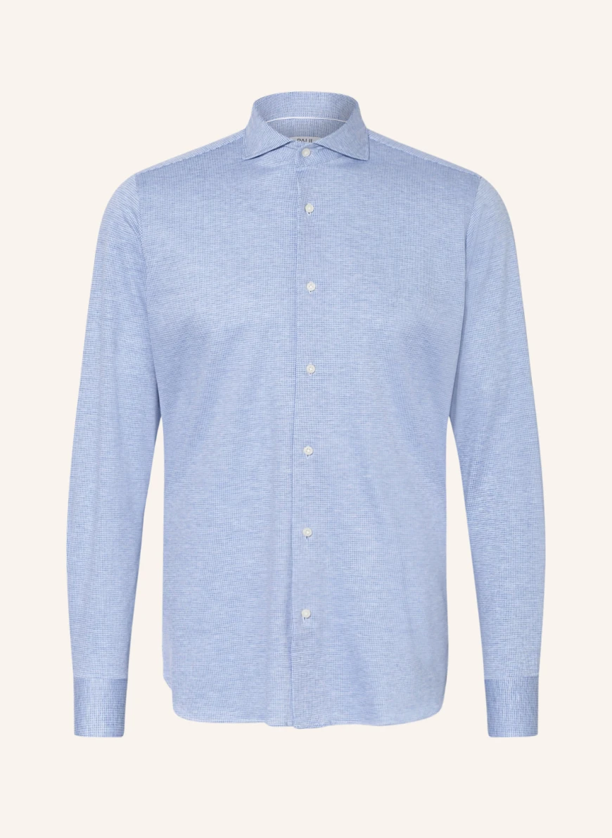 PAUL Jerseyhemd Slim Fit in hellblau/ blau