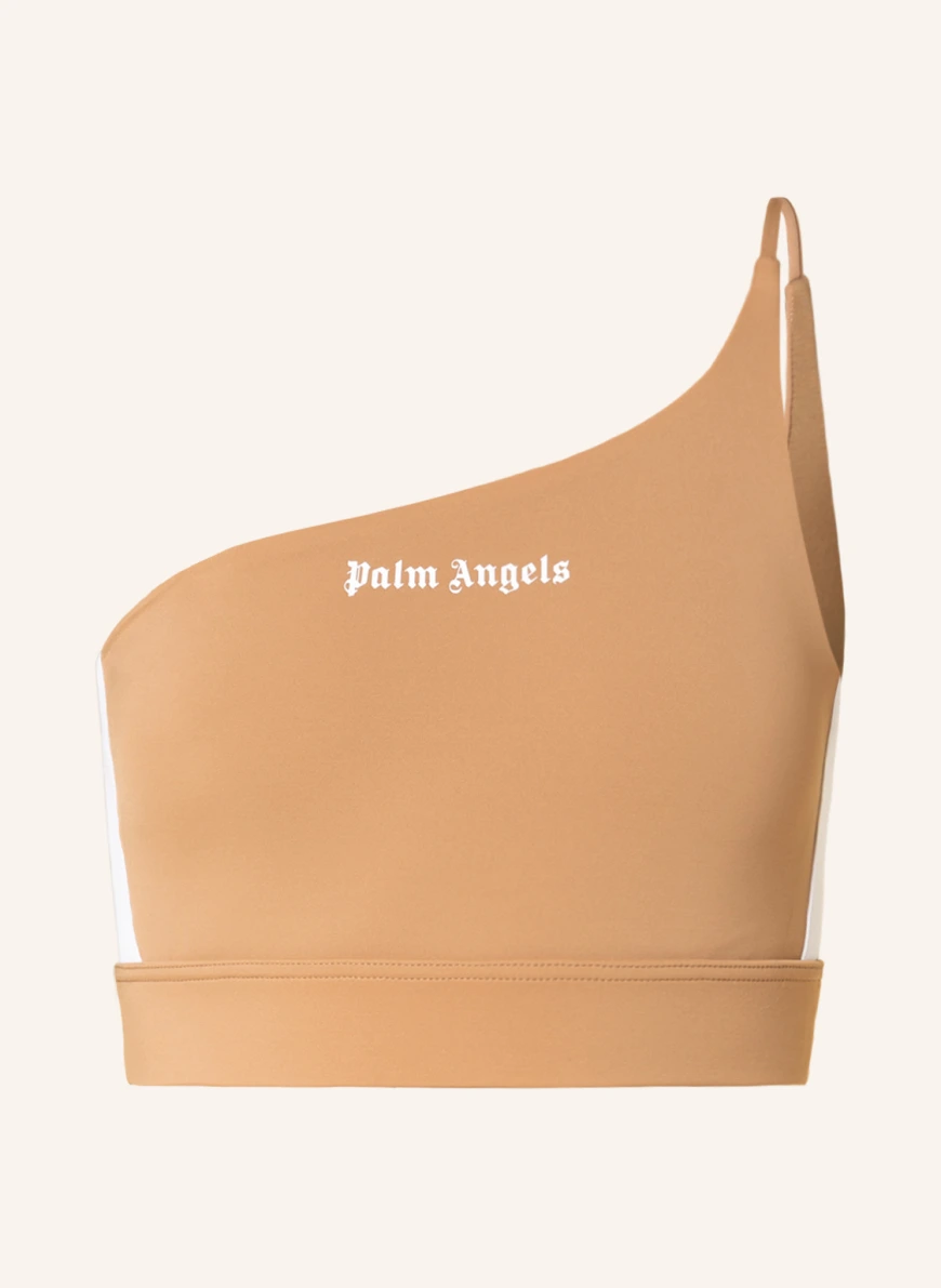 Palm Angels One-Shoulder-Top in hellbraun