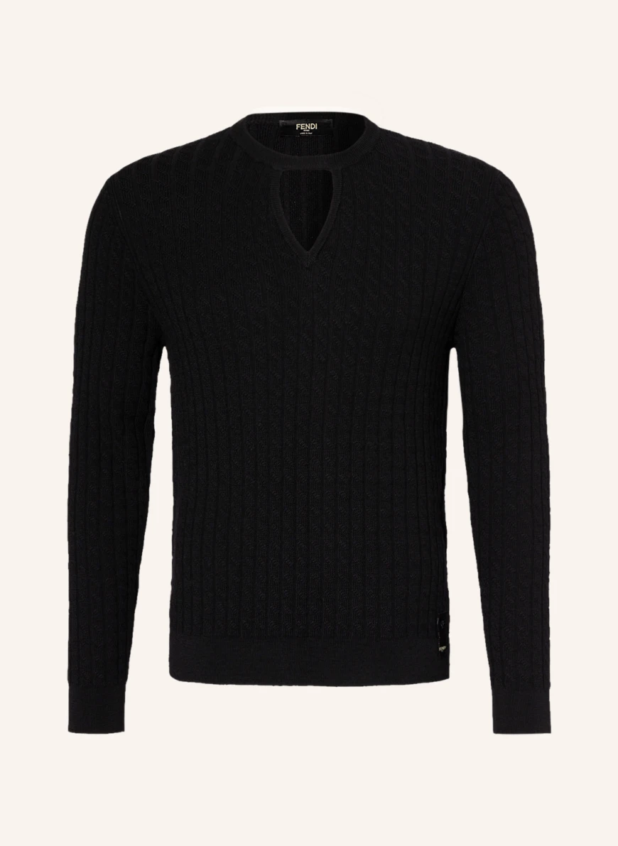 FENDI Pullover mit Cut-out in schwarz