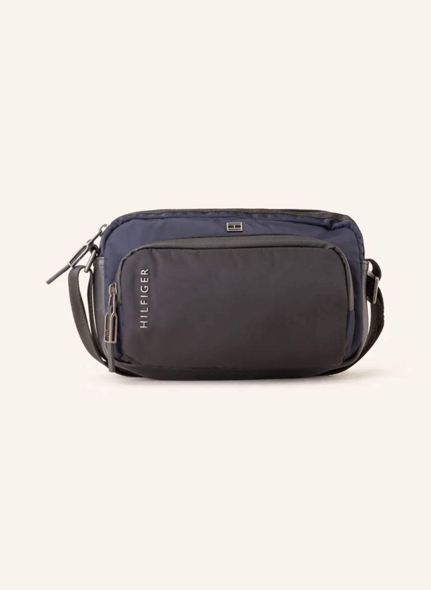 TOMMY HILFIGER Umhängetasche CITY COMMUTER in dunkelblau/ schwarz