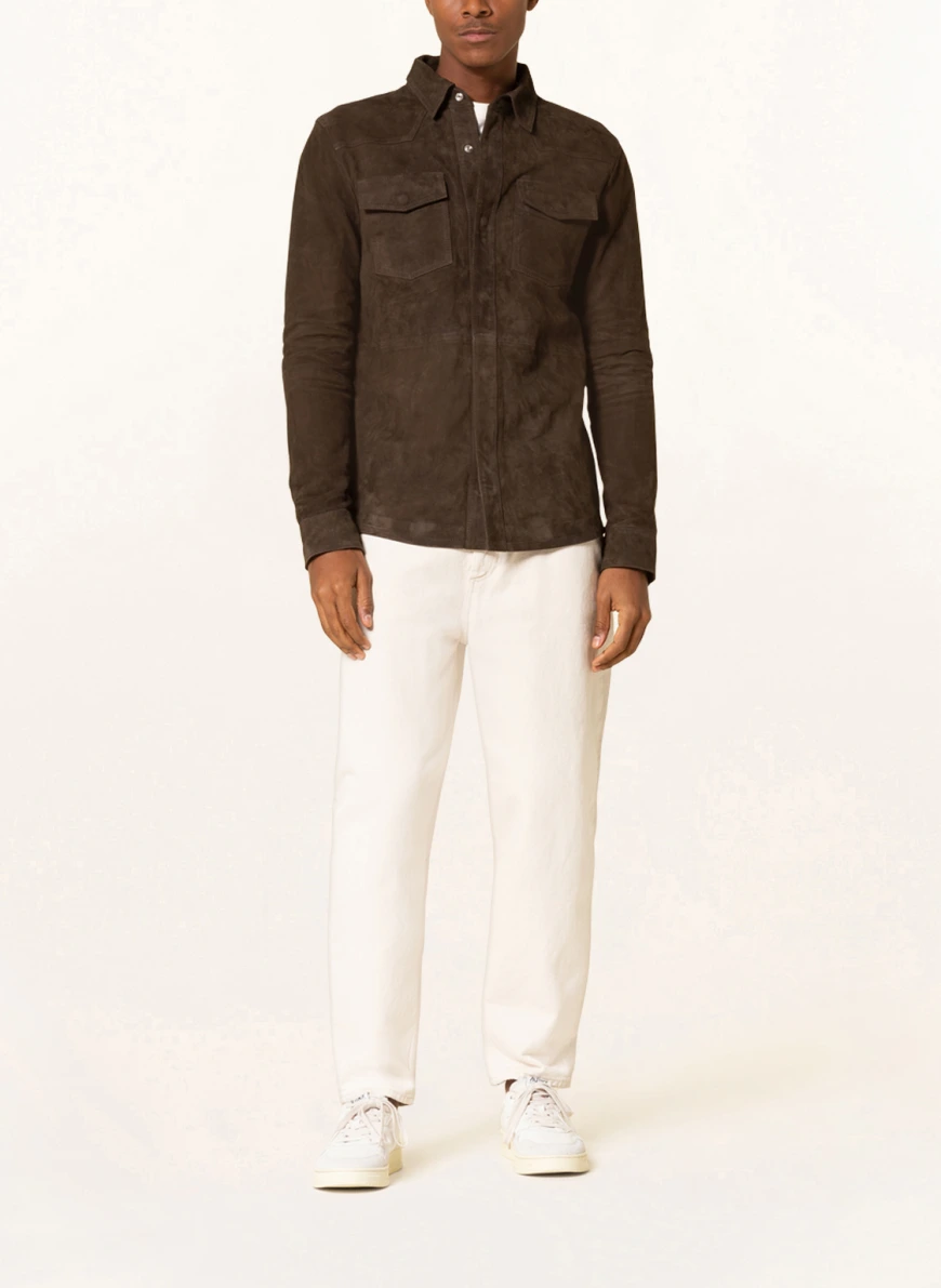 goosecraft Lederjacke WYATT in dunkelbraun NF7223