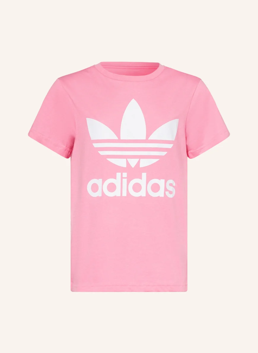 adidas Originals T-Shirt TREFOIL in rosa/ weiss