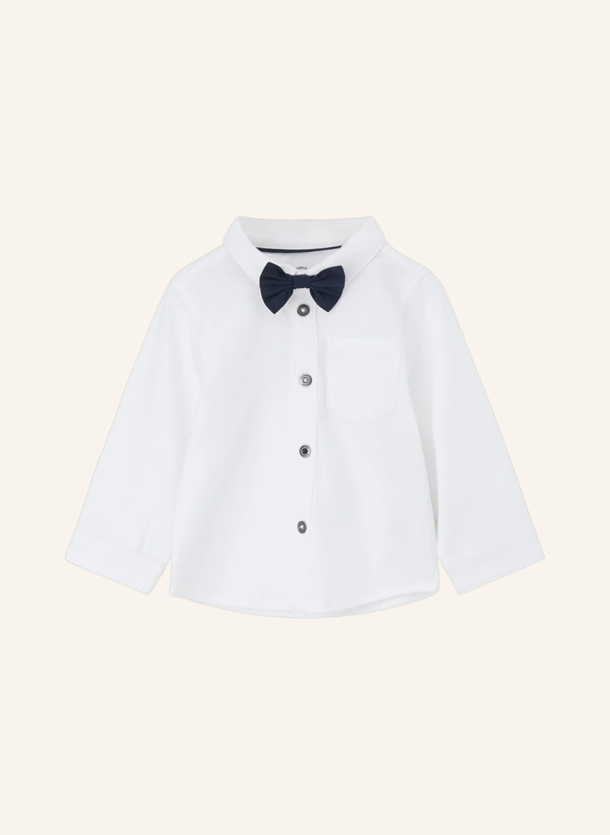 s.Oliver RED Jerseyhemd in weiss/ dunkelblau