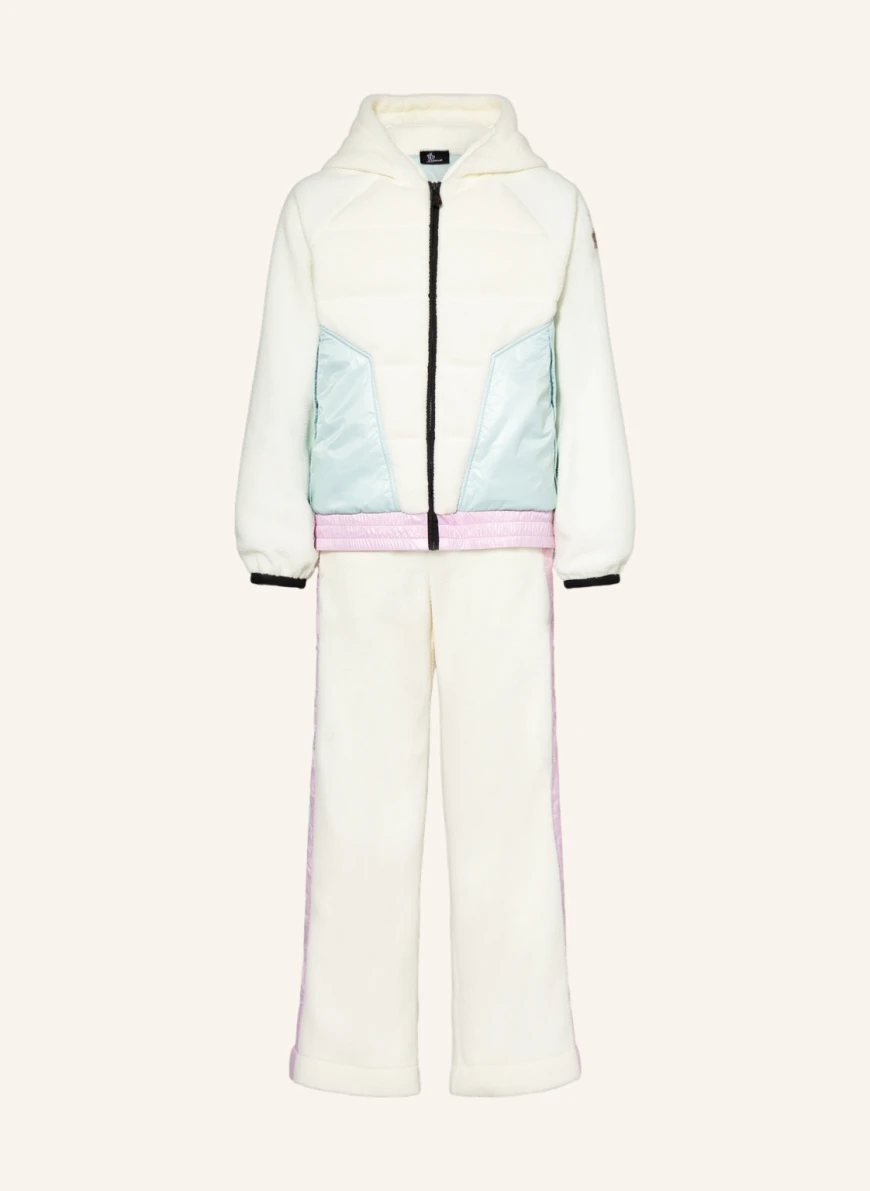 MONCLER enfant Trainingsanzug aus Fleece in ecru/ mint/ rosa