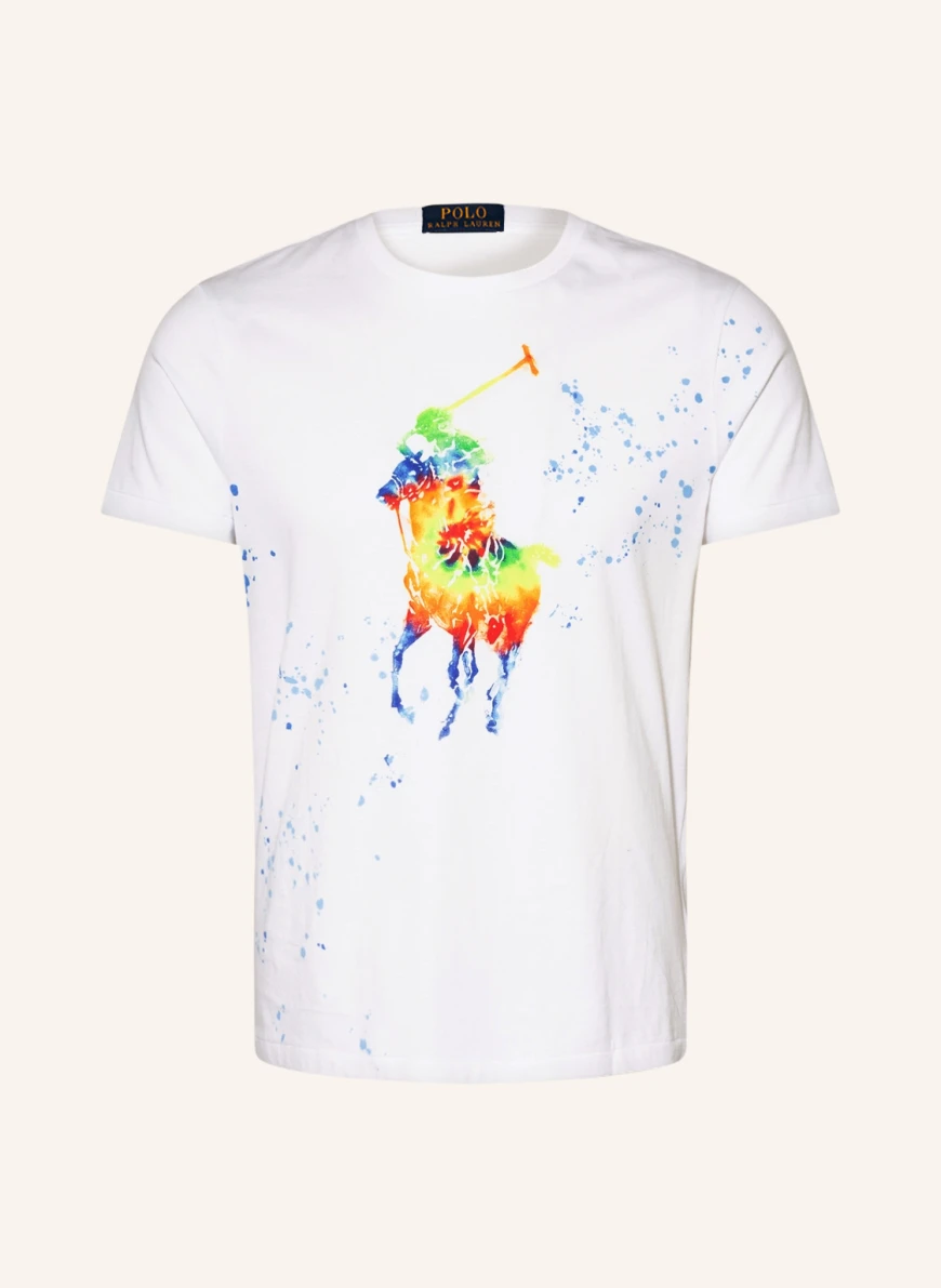 POLO RALPH LAUREN T-Shirt in weiss/ blau/ grün