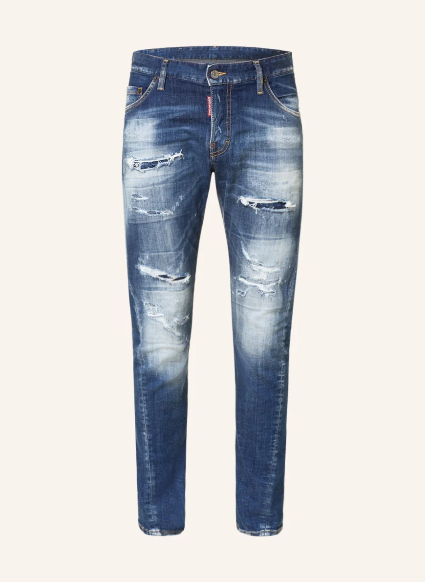DSQUARED2 Destroyed Jeans SEXY TWIST Extra Slim Fit in 470 blue navy