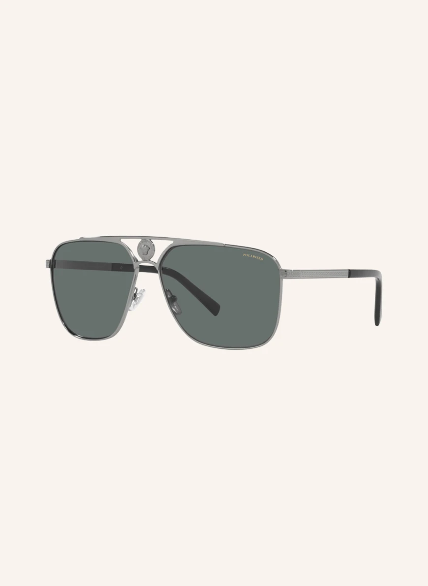 VERSACE Sonnenbrille VE2238 in 100181 silber/ dunkelgrau polarisiert