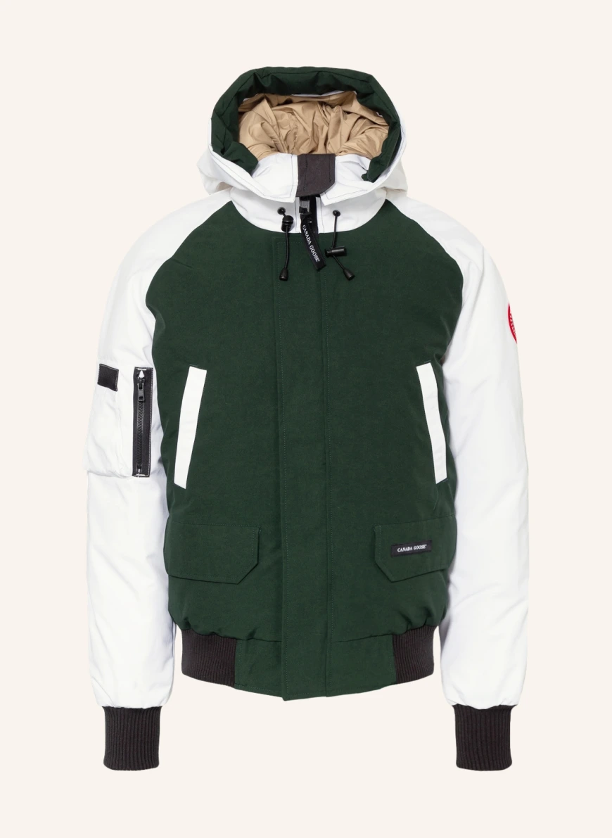 CANADA GOOSE Daunenjacke CHILLIWACK in dunkelgrün/ weiss