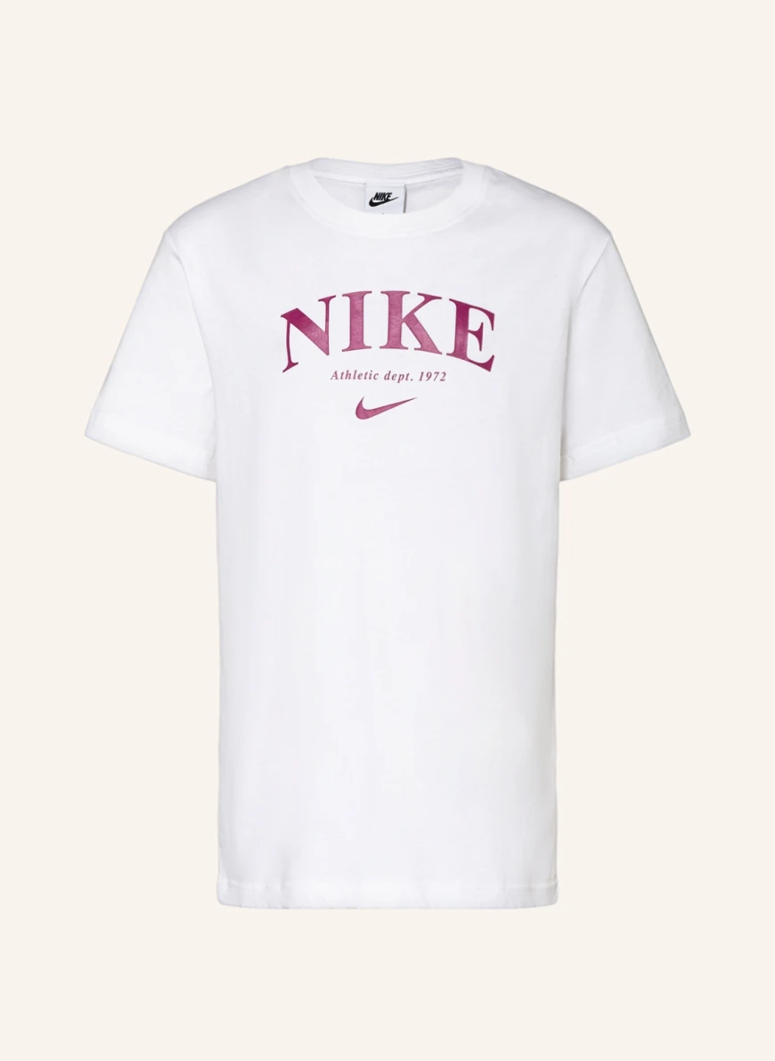 Nike T-Shirt SPORTSWEAR TREND in weiss/ dunkellila