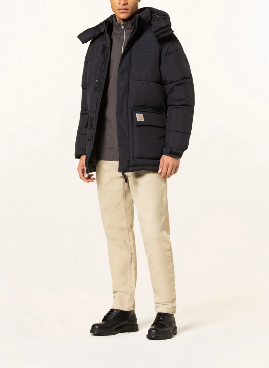 carhartt WIP Steppjacke MILTON mit abnehmbarer Kapuze in schwarz SV10152