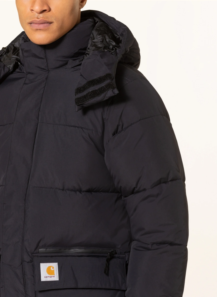 carhartt WIP Steppjacke MILTON mit abnehmbarer Kapuze in schwarz SV10152