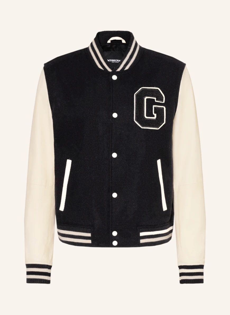goosecraft Blouson NOLAN im Materialmix in schwarz/ creme