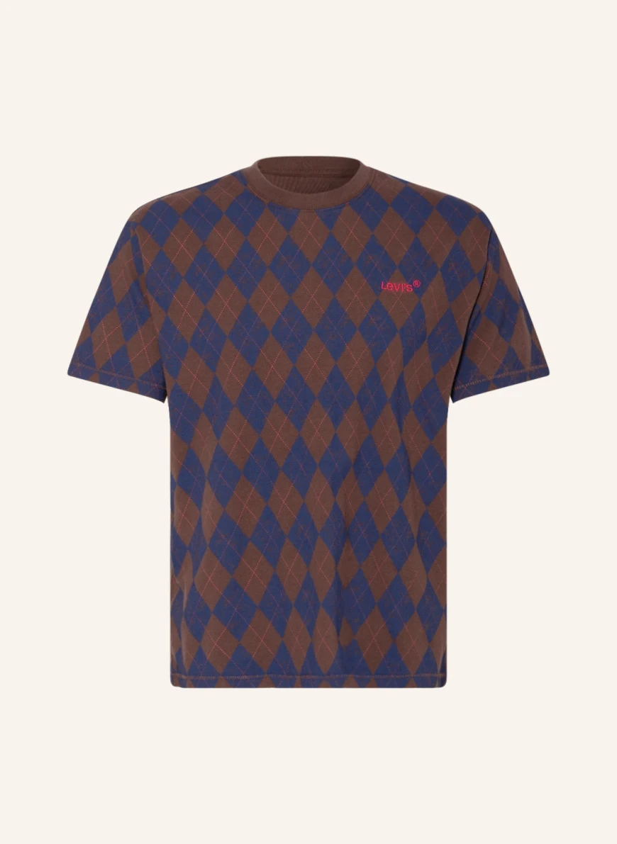 Levi's® T-Shirt in braun/ dunkelblau/ rosa