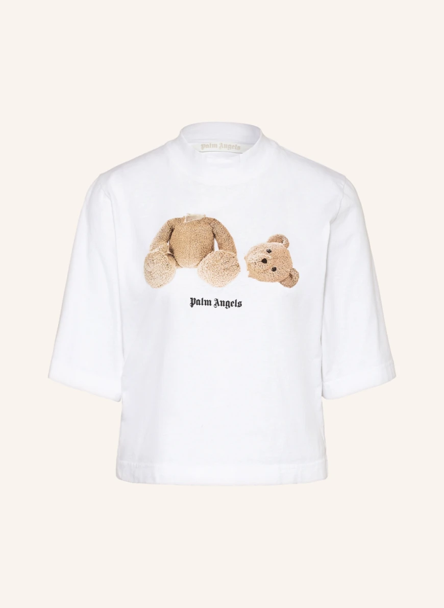 Palm Angels Cropped-Shirt in weiss