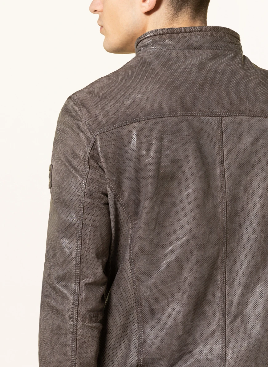 MILESTONE Lederjacke MS-TIAGO in dunkelgrau NF7253