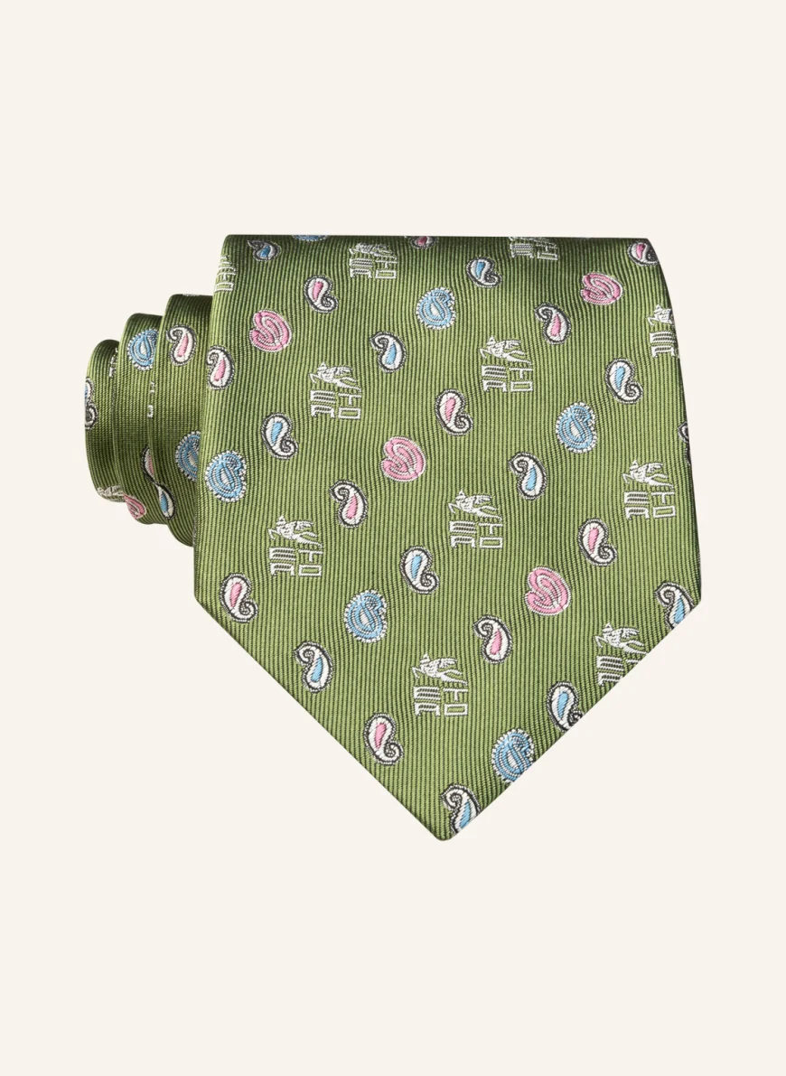 ETRO Krawatte in grün/ rosa/ hellblau