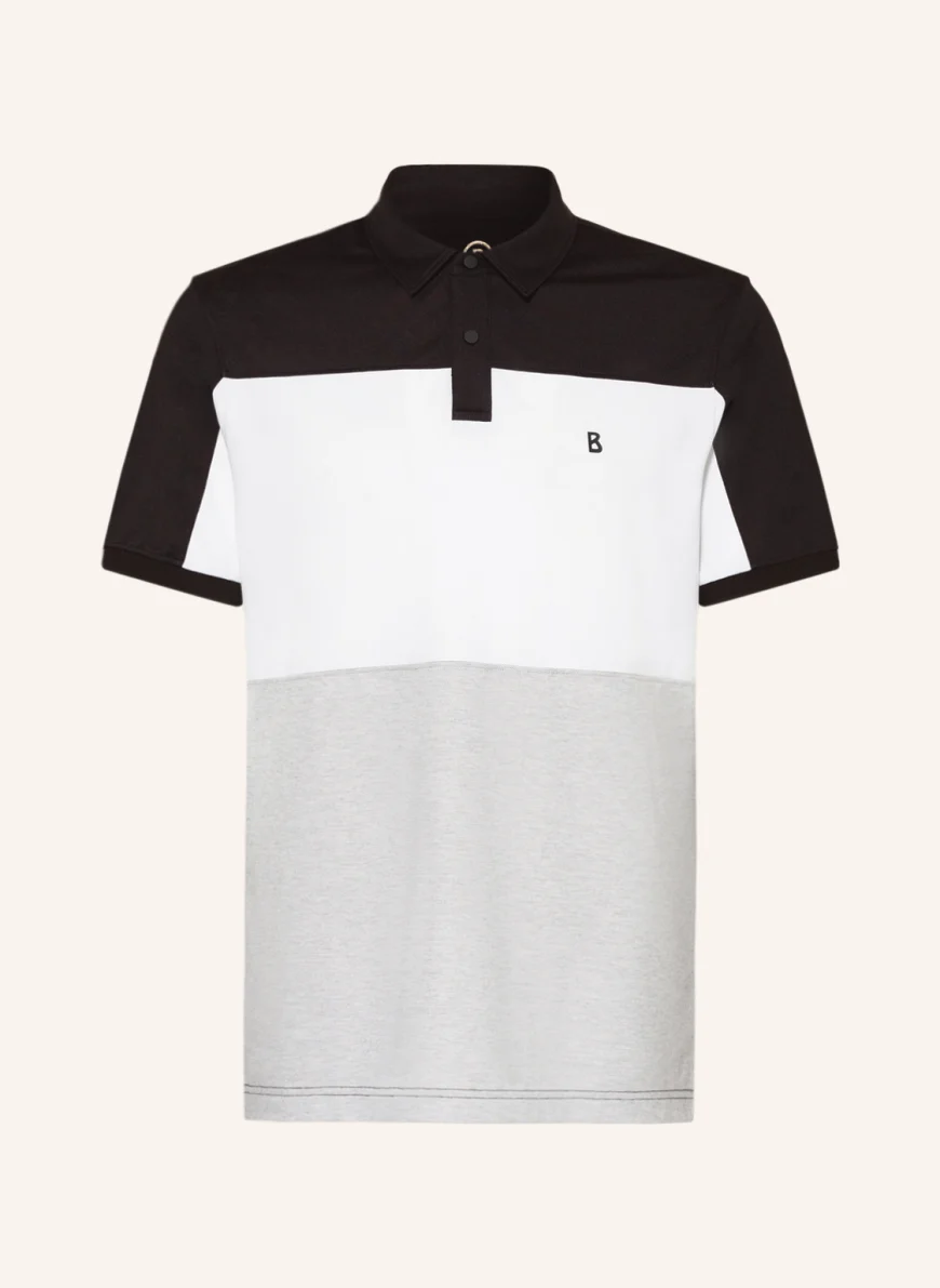 BOGNER Piqué-Poloshirt TIMO Regular Fit in schwarz/ grau/ hellgrau