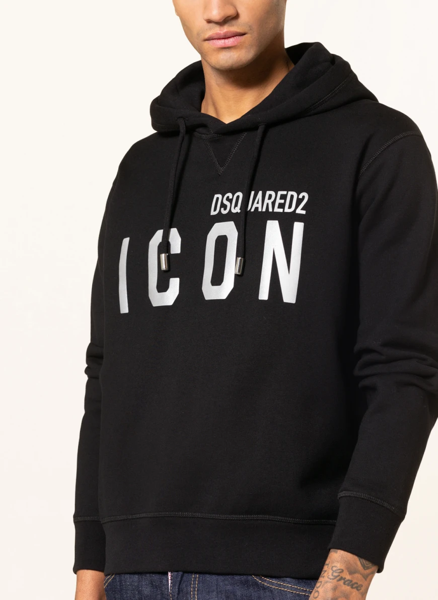 DSQUARED2 Hoodie ICON in schwarz GE6145