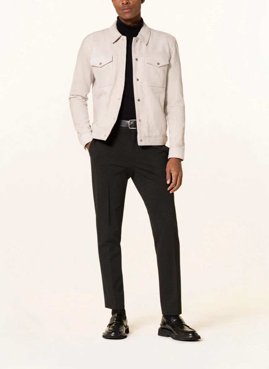 REISS Lederjacke JAGGER in creme SV6894