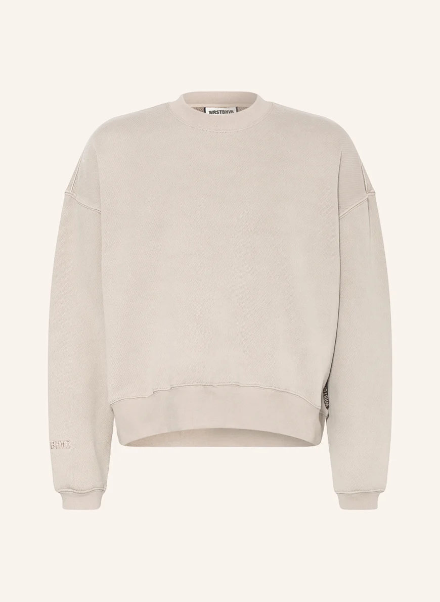WRSTBHVR Oversized-Sweatshirt JARVIS in taupe WRSTBHVR Oversized-Sweatshirt JARVIS in taupe