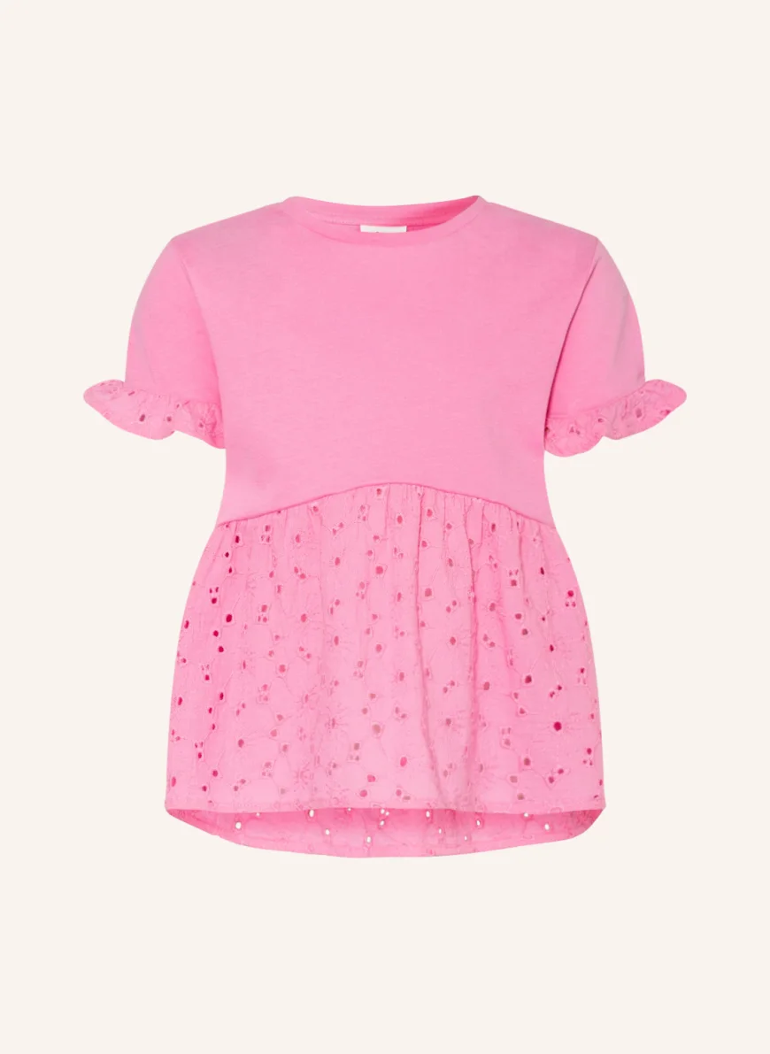 s.Oliver RED Jerseykleid mit Lochstickereien in pink