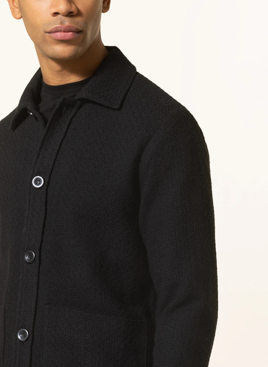 MOS MOSH Gallery Tweed-Overjacket ZAC in schwarz SV8513
