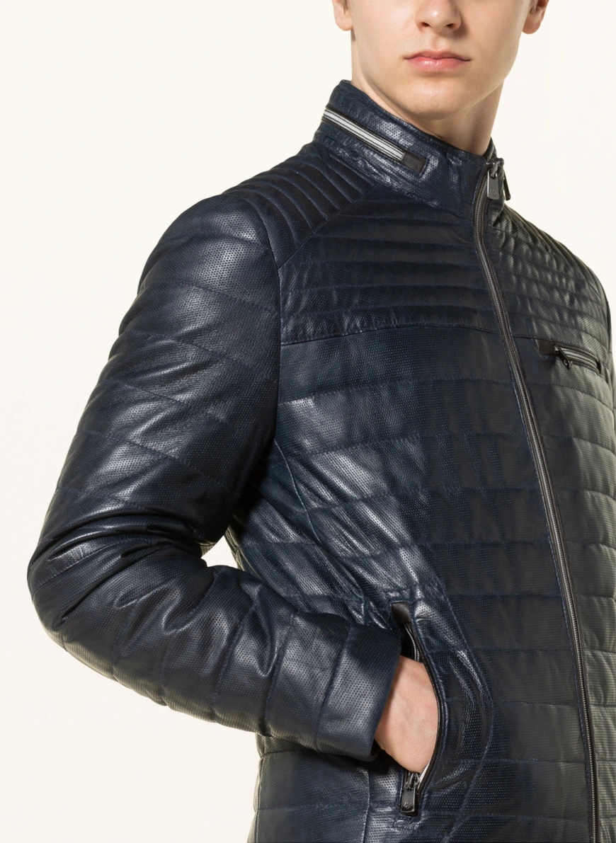 MILESTONE Lederjacke MS-TERENZ in blau SV7524