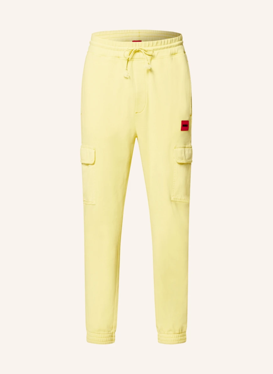 HUGO Cargo-Sweatpants DHOENYX in gelb