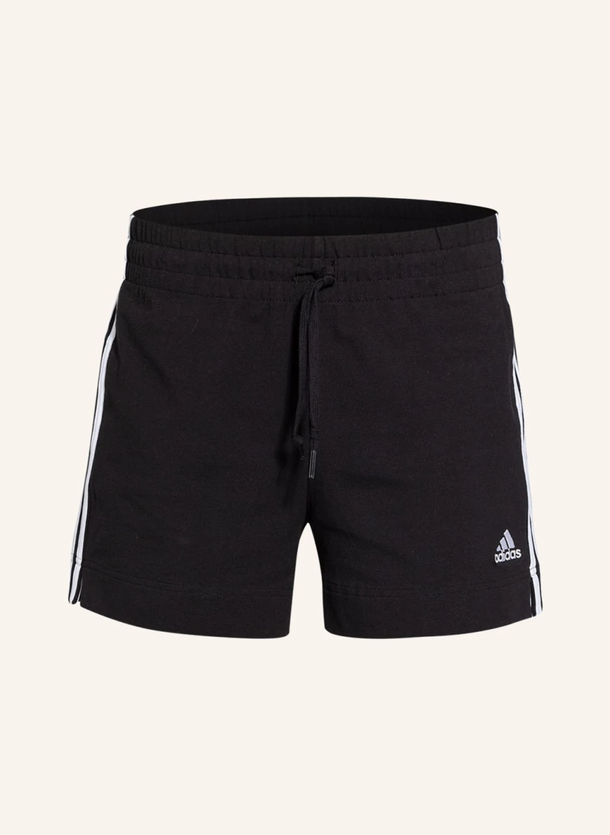 adidas Pantaloni scurți de fitness ESSENTIALS NEGRU / ALB