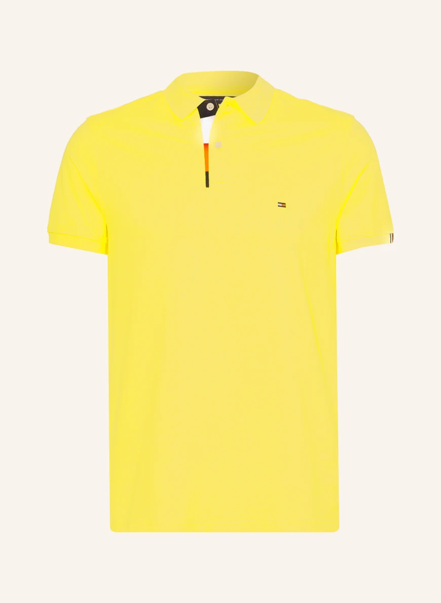 TOMMY HILFIGER Piqué-Poloshirt Regular Fit in gelb