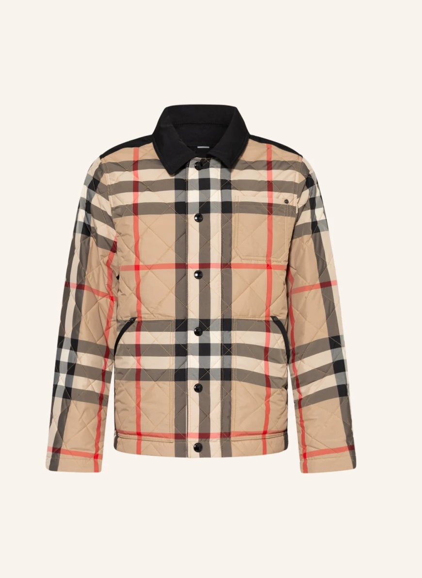 BURBERRY Blouson in camel/ schwarz/ rot