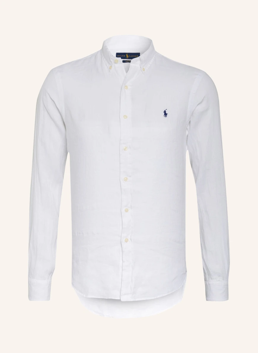 POLO RALPH LAUREN Leinenhemd Slim Fit in weiss