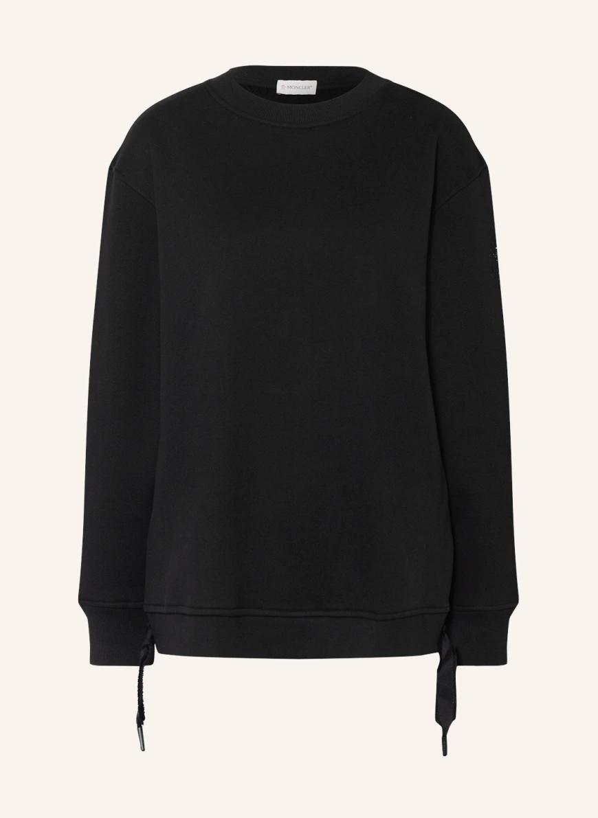 MONCLER Sweatshirt im Materialmix in schwarz