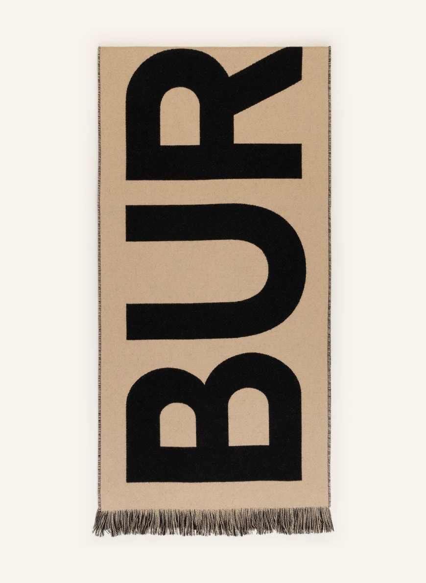 BURBERRY Schal in beige/ schwarz