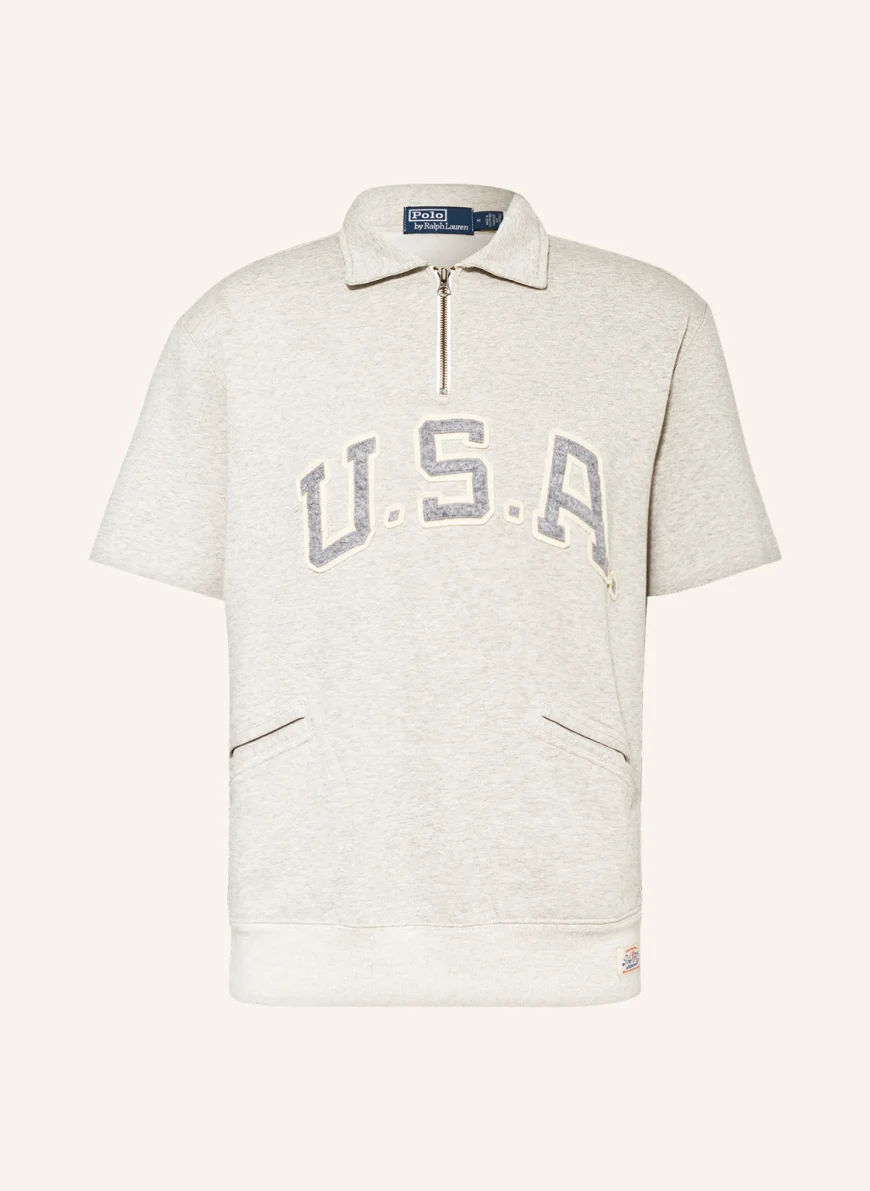 POLO RALPH LAUREN Sweat-Poloshirt in grau