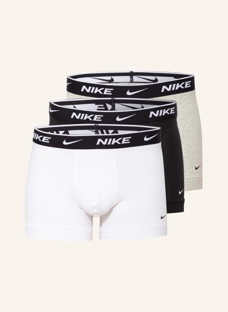 Nike 3er-Pack Boxershorts EVERYDAY in weiss/ hellgrau/ schwarz