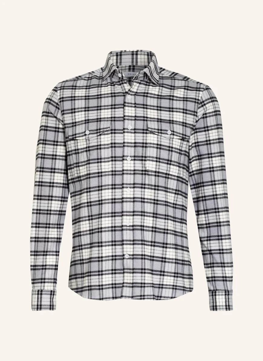 REISS Overshirt DASHAND Regular Fit in grau/ weiss/ schwarz