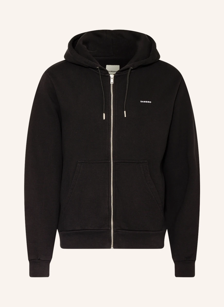SANDRO Sweatjacke in schwarz