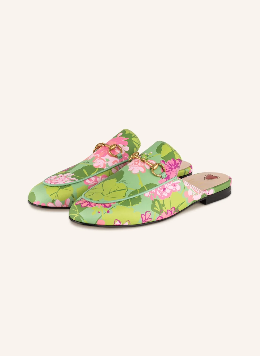 GUCCI Mules PRINCETOWN in 3064 green-lilac/water pl