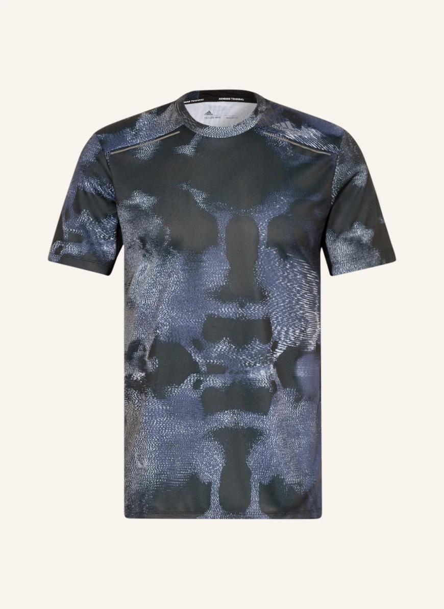 adidas T-Shirt D4T HIIT mit Mesh in schwarz/ blau