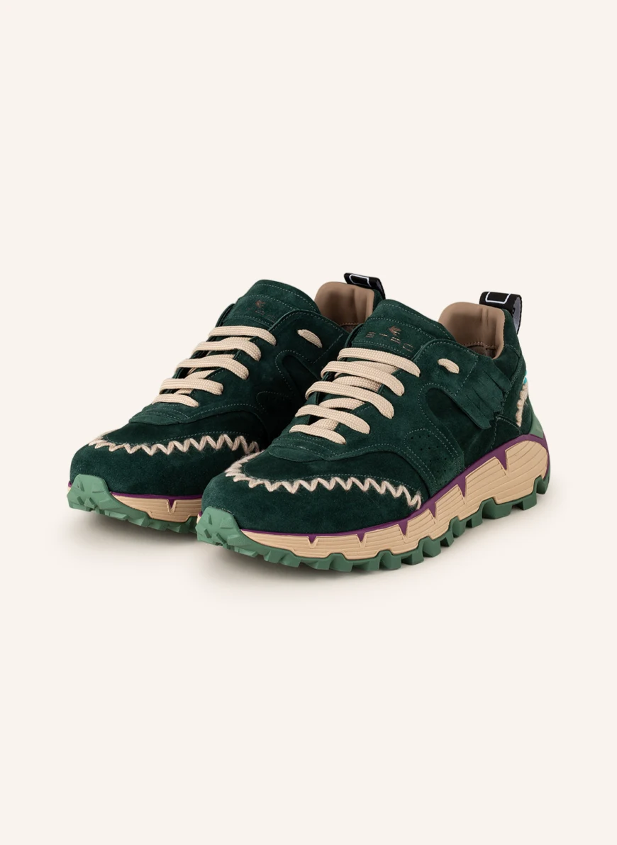 ETRO Sneaker in grün/ creme