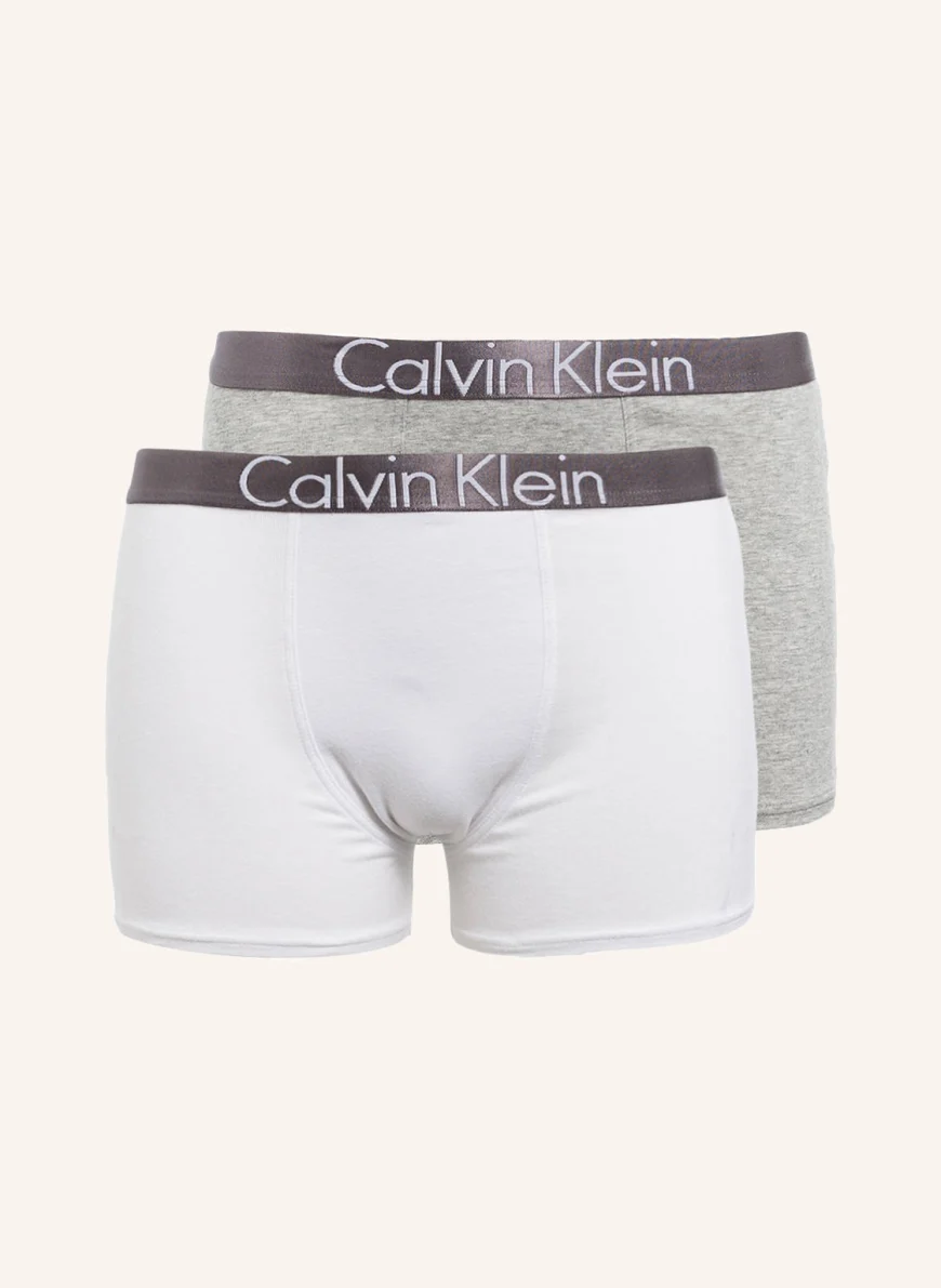 Calvin Klein 2er-Pack Boxershorts in weiss/ grau