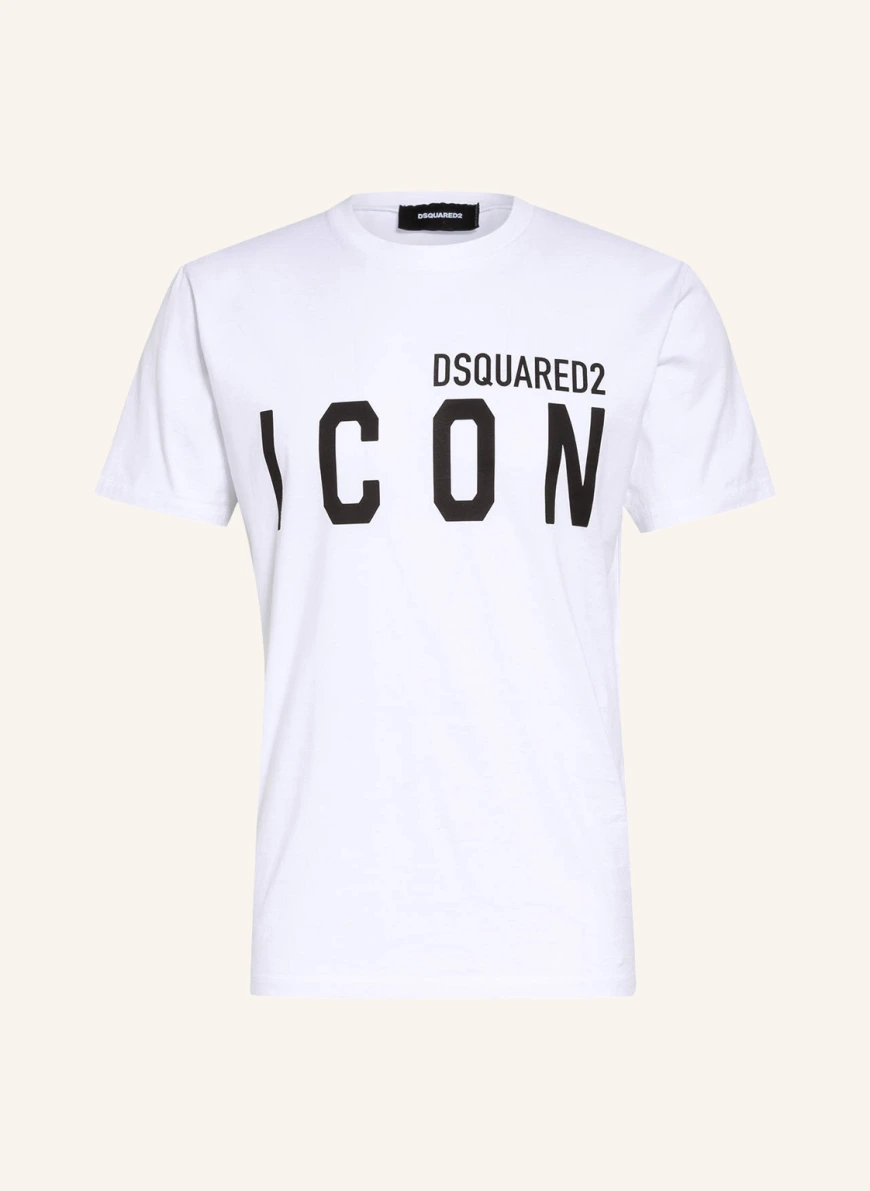 DSQUARED2 T-Shirt ICON in weiss/ schwarz