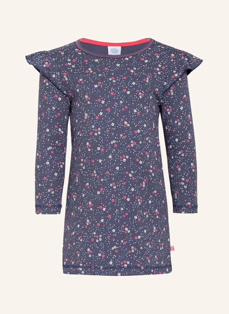 Sanetta Nachthemd mit Volantbesatz in blau